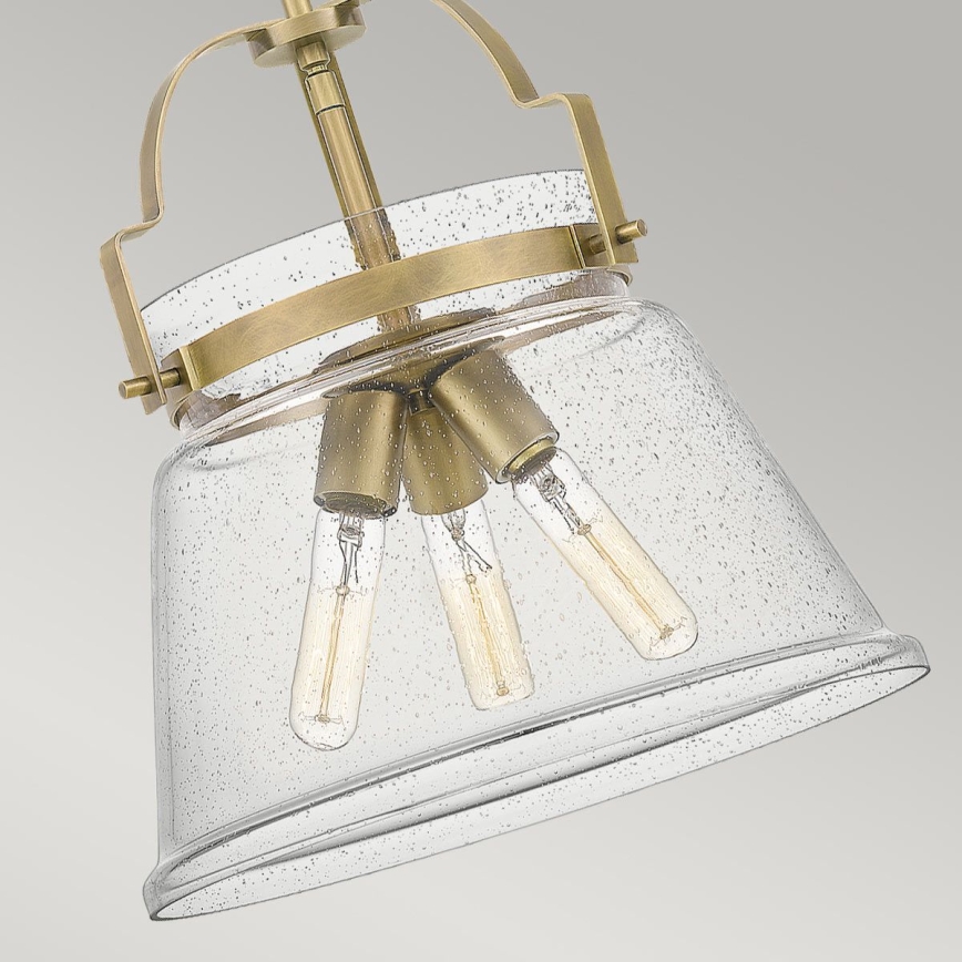 Quintiesse - Lustru pe tijă WIMBERLEY, 3 x E27, 60W, 230V, Ø 35,6 cm, auriu