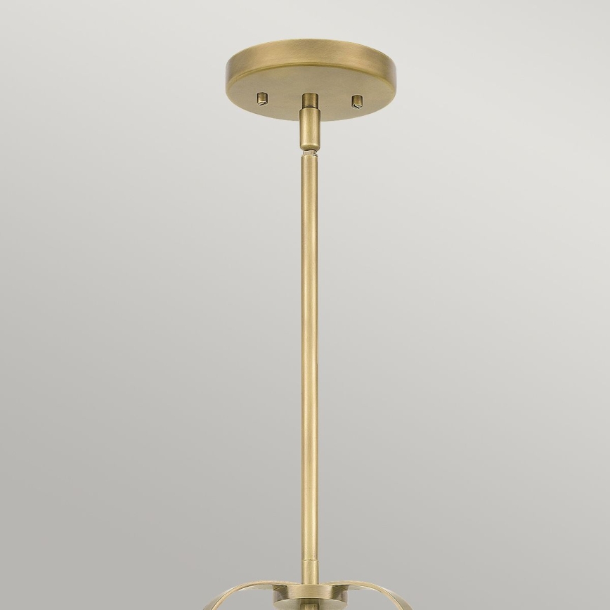 Quintiesse - Lustru pe tijă WIMBERLEY, 3 x E27, 60W, 230V, Ø 35,6 cm, auriu