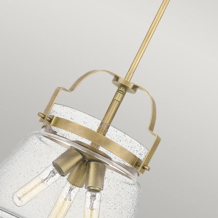 Quintiesse - Lustru pe tijă WIMBERLEY, 3 x E27, 60W, 230V, Ø 35,6 cm, auriu
