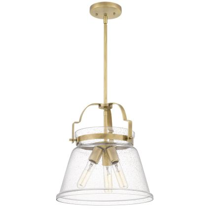 Quintiesse - Lustru pe tijă WIMBERLEY, 3 x E27, 60W, 230V, Ø 35,6 cm, auriu
