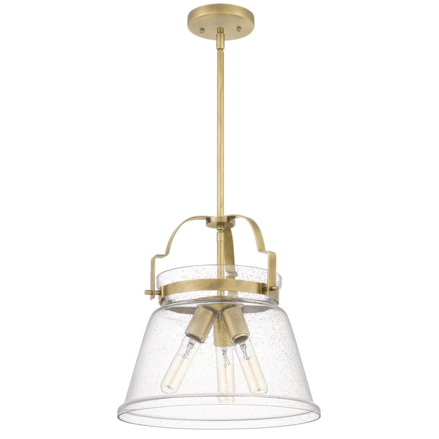 Quintiesse - Lustru pe tijă WIMBERLEY, 3 x E27, 60W, 230V, Ø 35,6 cm, auriu