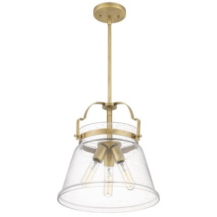 Quintiesse - Lustru pe tijă WIMBERLEY, 3 x E27, 60W, 230V, Ø 35,6 cm, auriu