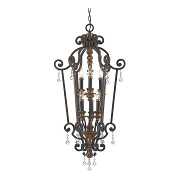 Quoizel - Candelabru suspendat pe lanț MARQUETTE, 6xE14/60W/230V, bronz