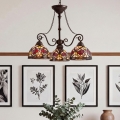Quoizel - Candelabru suspendat Tiffany LARISSA, 3 x E27, 60 W, 230 V, diametru 63,6 cm