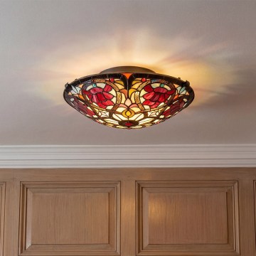 Quoizel - Plafonieră Tiffany LARISSA, 2xE27/40W/230V, Ø 41,2 cm
