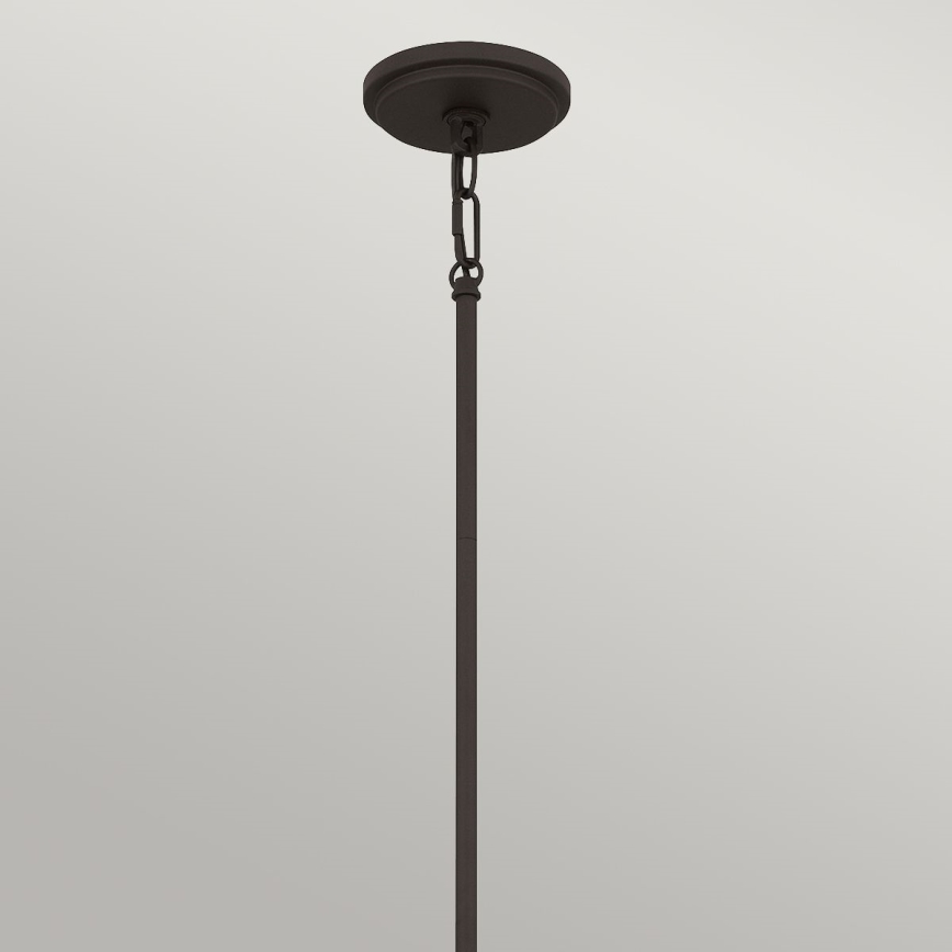 Quoizel - Lustru pe tijă BRECKEN, 2 x E27, 60 W, 230 V, negru/alb