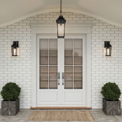 Quoizel - Aplică de exterior BUCKLEY S, 1xE27/40W/230V, IP44, neagră