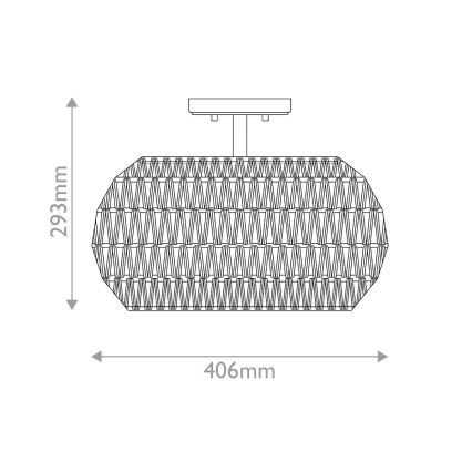 Quoizel - Plafonieră CASABLANCA 3xE27/60W/230V, maro