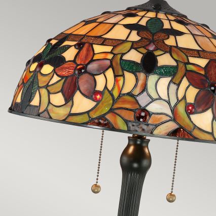 Quoizel - Lampă de masă Tiffany KAMI 2xE27/60W/230V