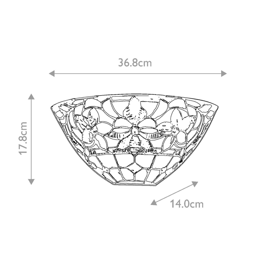 Quoizel - Aplica de perete Tiffany KAMI 2xE14/60W/230V
