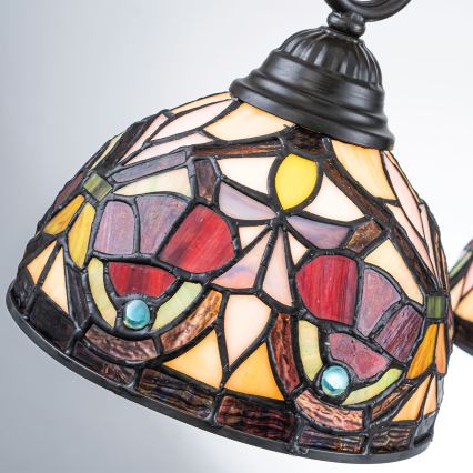 Quoizel - Candelabru suspendat Tiffany LARISSA, 3 x E27, 60 W, 230 V, diametru 63,6 cm
