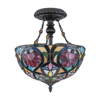 Quoizel - Plafonieră Tiffany LARISSA, 2 x E27, max. 60 W, 230 V, Ø 35 cm