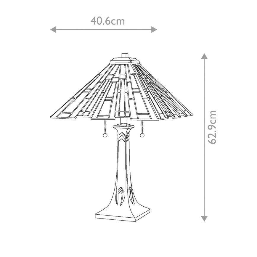 Lampă de masă Quoizel Tiffany MAYBECK, 2xE27/60W/230V