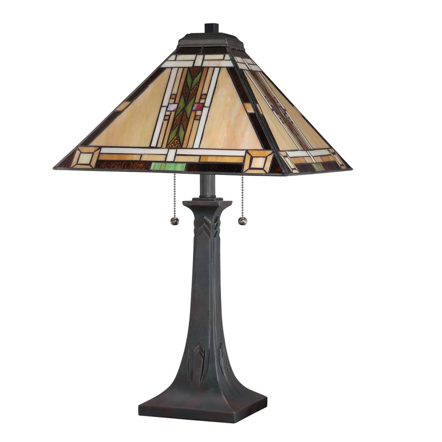 Quoizel - Lampă de masă Tiffany NAVAJO 2xE27/60W/230V