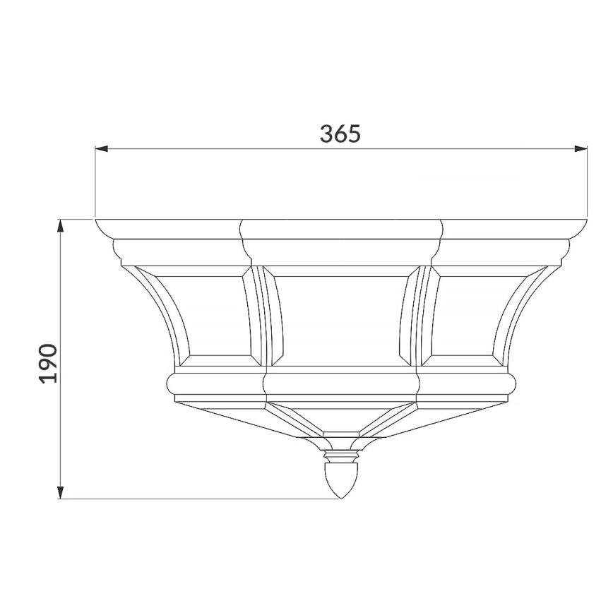 Quoizel - Plafonieră de exterior NEWBURY 3xE14/60W/230V IP44 cupru