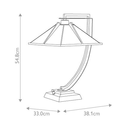 Quoizel - Lampă de masă POMEROY 1xE27/60W/230V