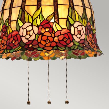 Quoizel - Candelabru suspendat pe lanț Tiffany ROSECLIFFE 3xE27/100W/230V