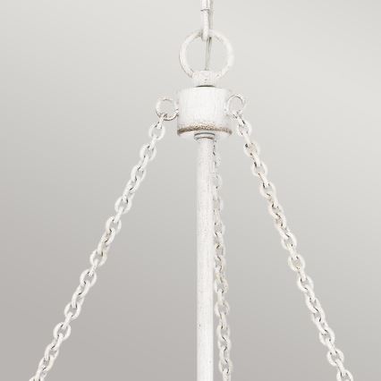 Quoizel - Lustru suspendat pe lanț WAYLON 4xE27/60W/230V diam. 50,4 cm maro/alb