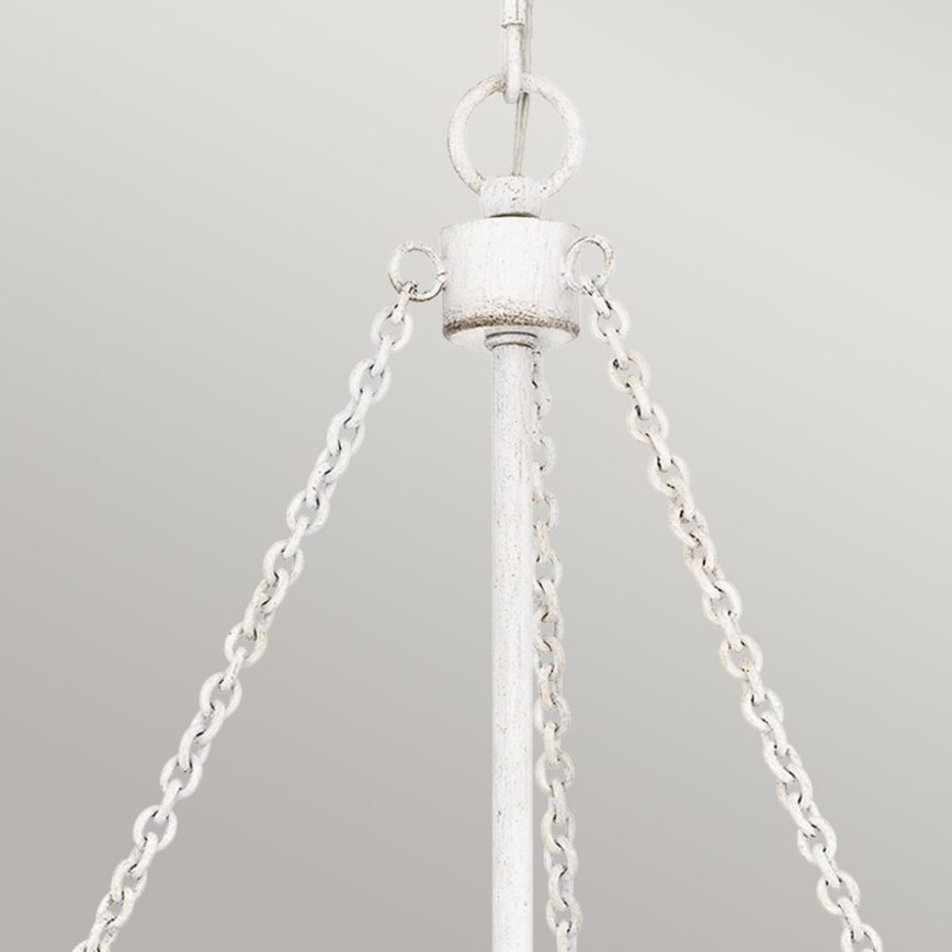 Quoizel - Lustru suspendat pe lanț WAYLON 4xE27/60W/230V diam. 50,4 cm maro/alb