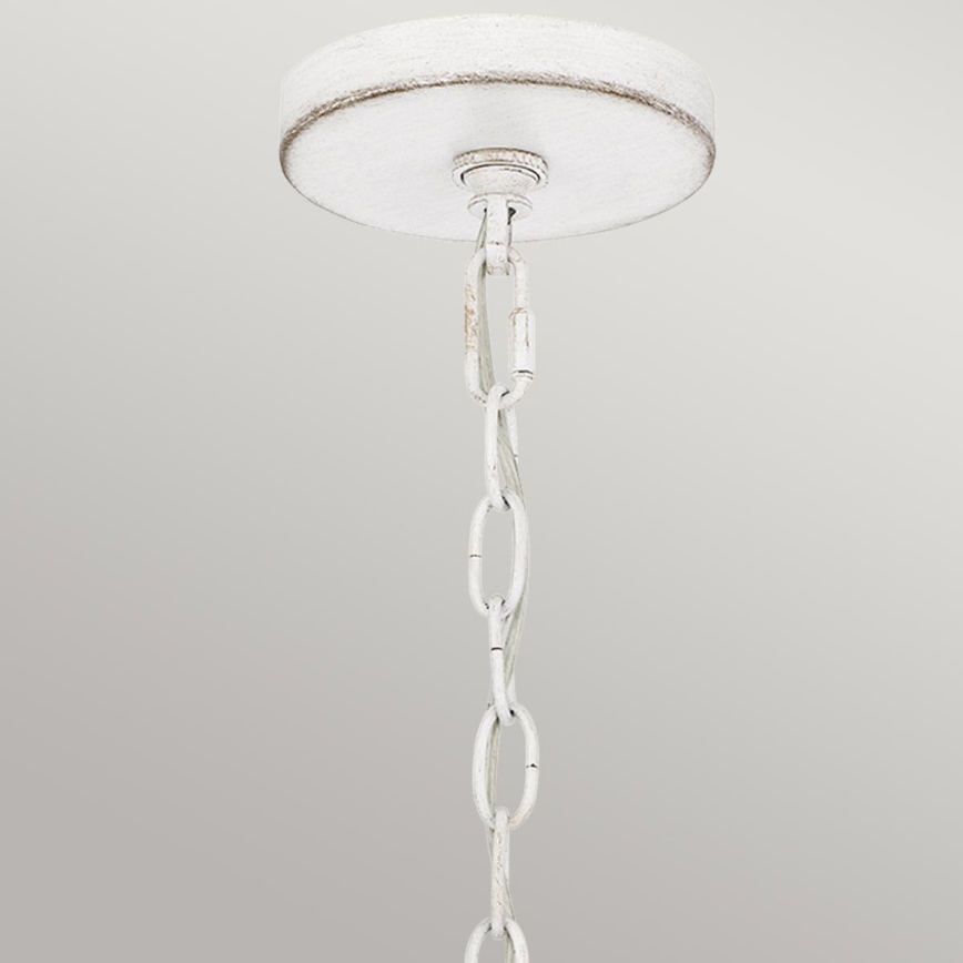 Quoizel - Lustru suspendat pe lanț WAYLON 4xE27/60W/230V diam. 50,4 cm maro/alb