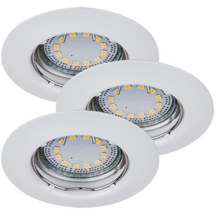 Rabalux - Set de 3 spoturi LED încastrate, 1x GU10/3W/230V, IP40