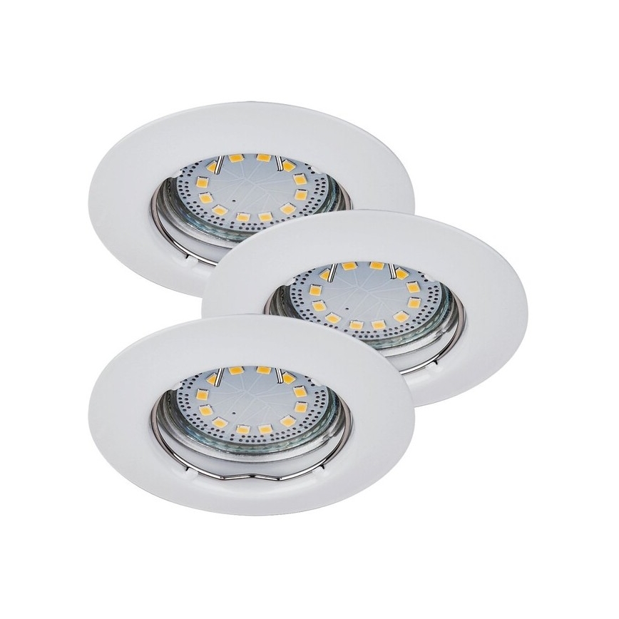 Rabalux - Set de 3 spoturi LED încastrate, 1x GU10/3W/230V, IP40