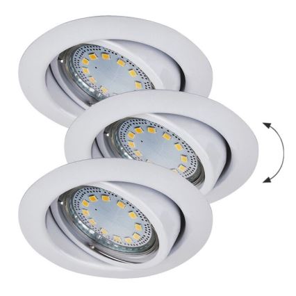 Rabalux - Set de 3 spoturi LED încastrate 1xGU10/3W/230V IP40