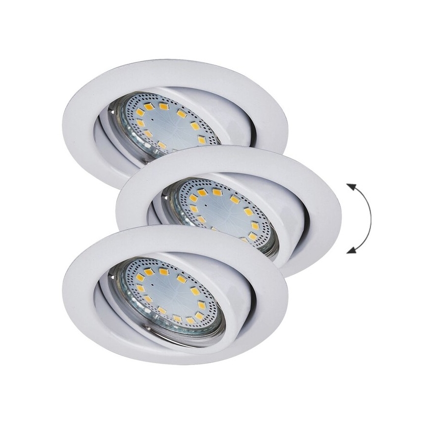 Rabalux - Set de 3 spoturi LED încastrate 1xGU10/3W/230V IP40