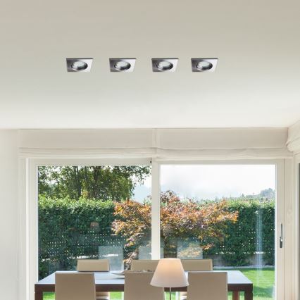 Rabalux - Set de 3 spoturi LED încastrate pentru baie, 1xGU10/3W/230V, IP44