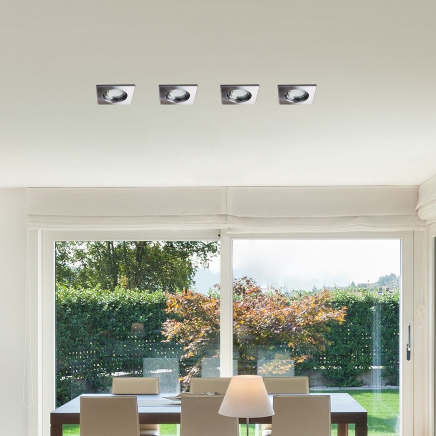 Rabalux - Set de 3 spoturi LED încastrate pentru baie, 1xGU10/3W/230V, IP44