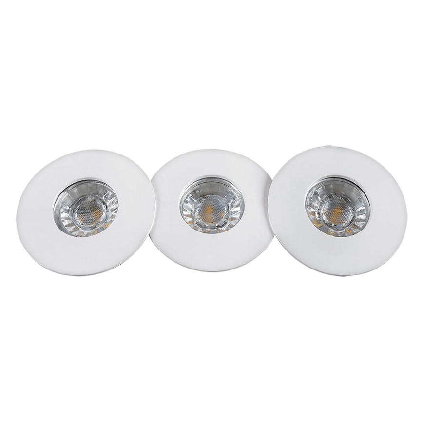Rabalux 1078 - SET 3xLampă încastrată baie LED RANDY 3xLED/4W/230V