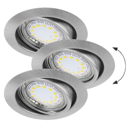 Rabalux - Set de 3 spoturi LED încastrate, 1x GU10/3W/230V, IP40