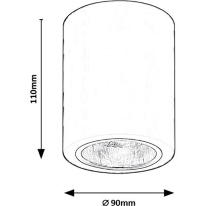 Rabalux - Spot 1xE27/25W/230V, negru