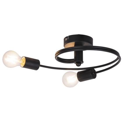 Rabalux 2094 - Lustră aplicată CARLY 2xE27/15W/230V negru