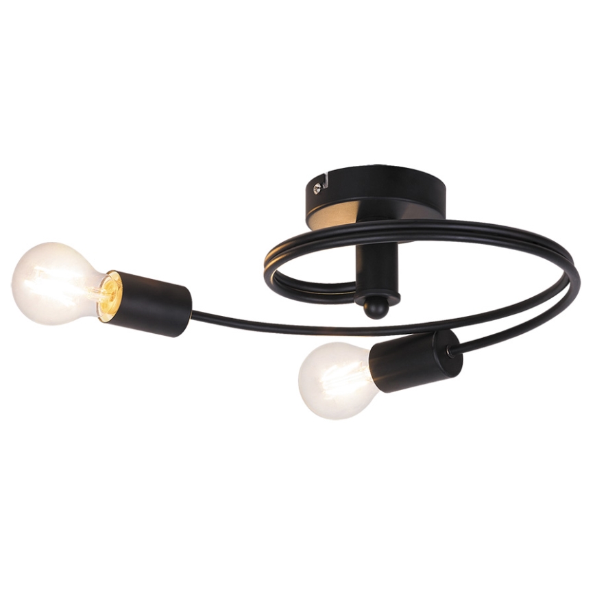 Rabalux 2094 - Lustră aplicată CARLY 2xE27/15W/230V negru