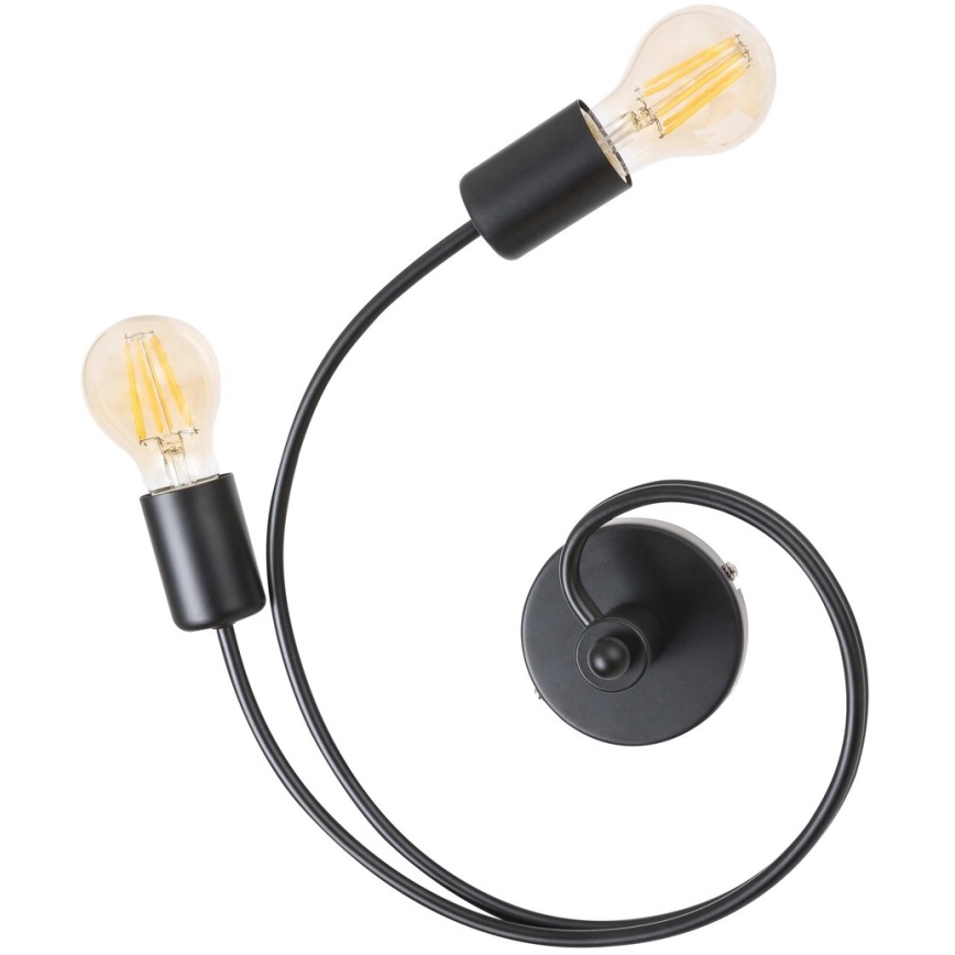 Rabalux - Lustră aplicată 2xE27/15W/230V negru