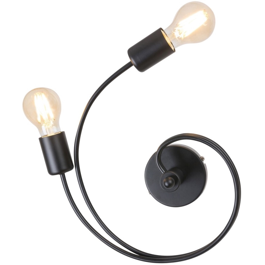 Rabalux - Lustră aplicată 2xE27/15W/230V negru