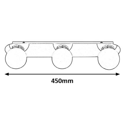 Rabalux - Aplică baie 3xG9/28W/230V IP44