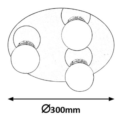 Rabalux - Aplică baie 3xG9/28W/230V IP44