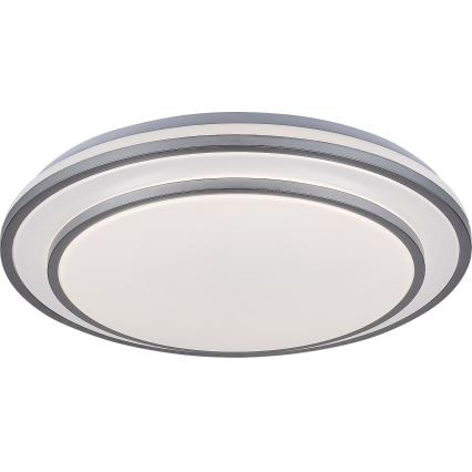 Rabalux - Plafonieră LED dimabilă 40W/230V 3000-6500K, argintie, Ø 49 cm + telecomandă