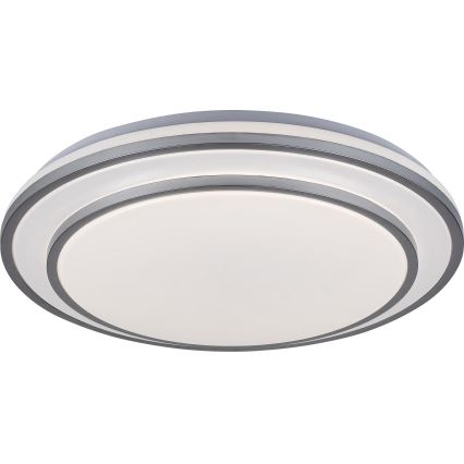 Rabalux - Plafonieră LED dimabilă 40W/230V 3000-6500K, argintie, Ø 49 cm + telecomandă