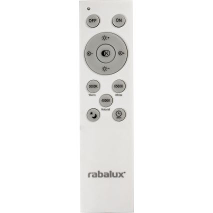 Rabalux - Plafonieră LED dimabilă 40W/230V 3000-6500K, argintie, Ø 49 cm + telecomandă