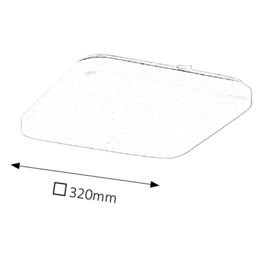 Rabalux – Plafonieră LED, 32 W, 230 V, 32 x 32 cm