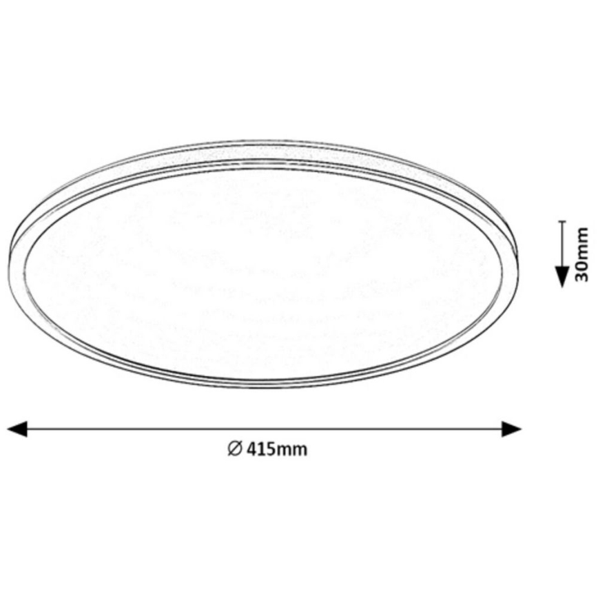 Rabalux - Plafonieră LED RGB dimabilă, 22 W, 230 V, Wi‑Fi Tuya + telecomandă, Ø 41,5 cm