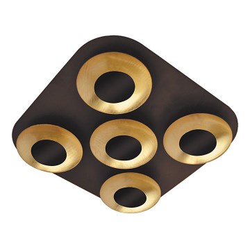 Rabalux 2557 - Plafonieră LED BRIGITTE 5xLED/5W/230V maro