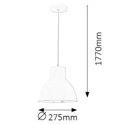 Rabalux - Lustra 1xE27/60W/230V albă, Ø 27,5 cm