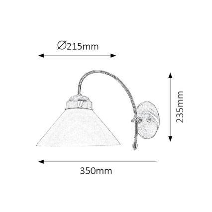 Rabalux - Corp de iluminat perete 1xE27/60W/230V