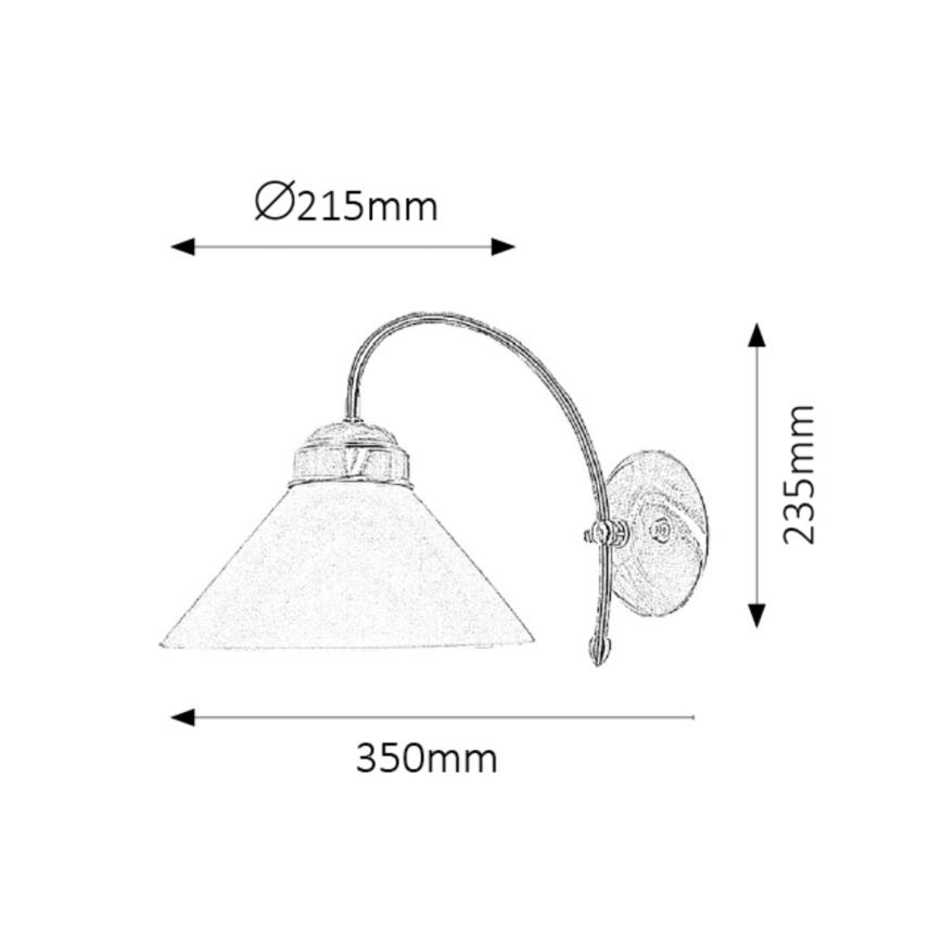 Rabalux - Corp de iluminat perete 1xE27/60W/230V
