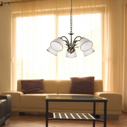 Rabalux 2780 - Lustra cu lant ALETTA 5xE14/40W/230V