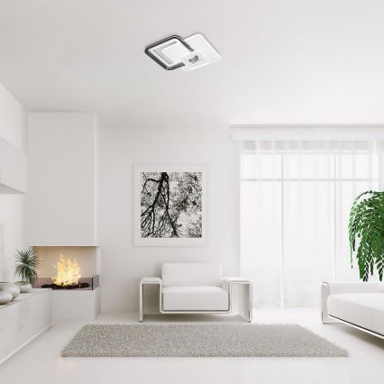 Rabalux - Plafonieră LED aplicată dimmabilă LED/48W/230V 3000K/4000K/6000K + telecomandă 49,5x49,5 cm